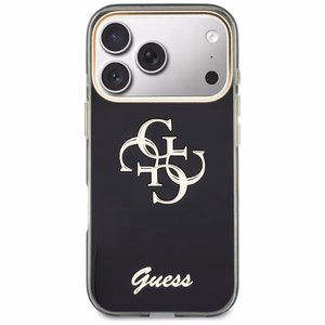Guess IML 4G Script Metal suojakuori mallille iPhone 17 Pro Max / 18 Pro Max – väri: musta