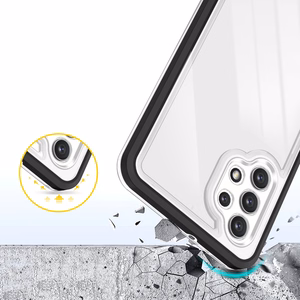 Kirkas 3in1 Kotelo Samsung Galaxy A72 4G Frame Gel Cover Musta