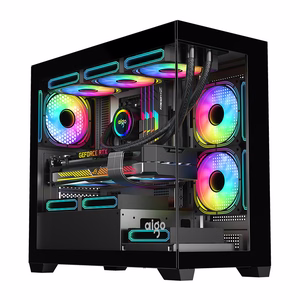 Darkflash C218M tietokonekotelo + 6 ARGB-tuuletinta (musta)