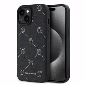 Karl Lagerfeld MagSafe Karl Head Suojakuori iPhone 15:lle - Musta