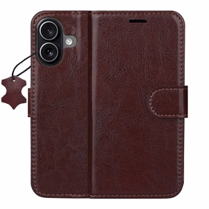 Smart Luxe nahkainen suojakuori iPhone 16 6,1" ruskea