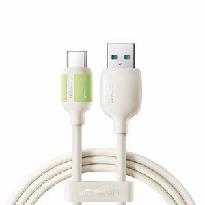 Joyroom S-A53 3A USB-A - USB-C -kaapeli fluoresoivalla kärjellä 1,2 m - beige