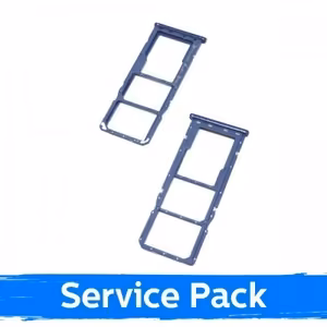 SIM-kortin pidike Samsung A750 A7 2018:lle, sininen, alkuperäinen (Service Pack)