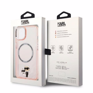 Karl Lagerfeld KLHMP14MHNKCIP iPhone 14 Plus 6.7" hardcase pink/pink Iconic Karl&Choupette Magsafe