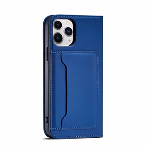 Magneettikorttikotelo iPhone 12 Pro kansi kortti lompakko kortti jalusta sininen
