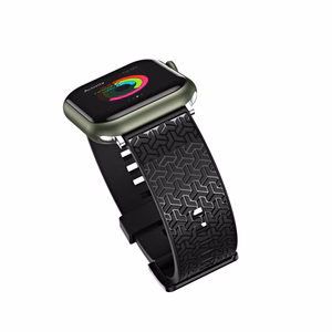 Kellohihna Y Kellonauha Rannekoru Apple Watch 42 / 44 / 45 mm:lle - Musta
