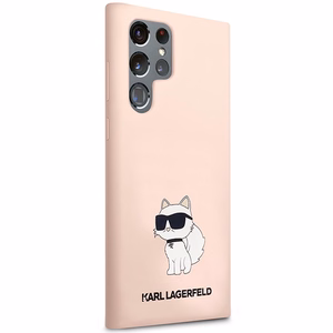 Karl Lagerfeld KLHCS23LSNCHBCP S23 Ultra S918 kovakuori vaaleanpunainen/vaaleanpunainen Silikoninen Choupette