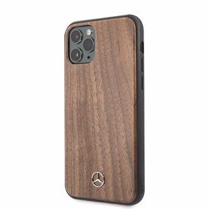 Mercedes Wood Line Walnut -kotelo iPhone 11 Pro Maxille - ruskea