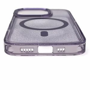 Glitter Suojakuori MagSafe iPhone 16 Pro:lle - violetti glitterillä