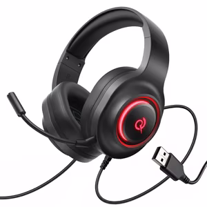 QCY V200 Pro Langalliset Gaming-Kuulokkeet 7.1 Äänellä ja Irrotettavalla Mikrofonilla - Musta