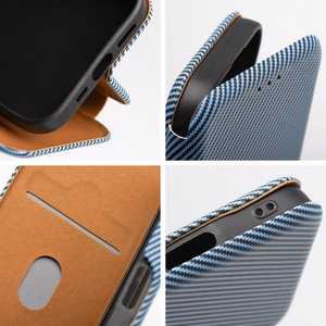 Lompakkokuori iPhone 16 PLUS:lle Folio Side Magnet sininen