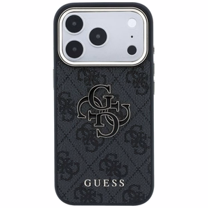GUESS GUE005482 (PU FW Resin Logo) suojakuori laitteelle iPhone 18 Pro Max / 17 Pro Max, väri: musta