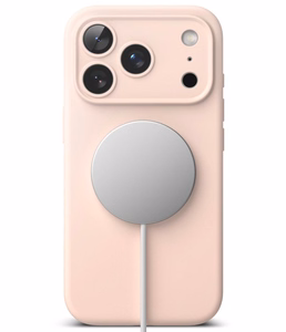Ringke Silicone MagSafe-suojakuori iPhone 18 Pro Maxille – vaaleanpunainen