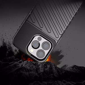 Thunder Case Joustava Kova Rugged Cover TPU Kotelo iPhone 13 Pro musta