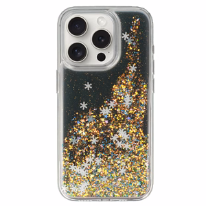 Snowflake Series Suojakuori iPhone 15 Plus:lle musta