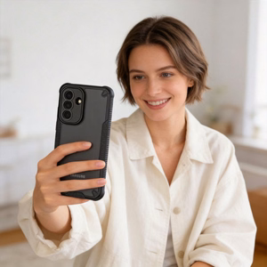 Tech-Protect Rugged Shield -suojakuori Samsung Galaxy A37 5G:lle - läpikuultava musta