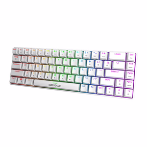 Fifine GK1W mekaaninen näppäimistö, 65% RGB (valkoinen)