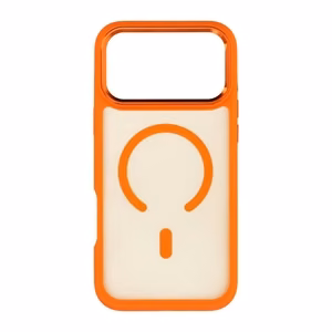 Suojakuori laitteelle iPhone 18 Pro Max / 17 Pro Max: Forcell F-Protect Smoke Hybrid Premium, MagSafe-yhteensopiva, väri: oranssi