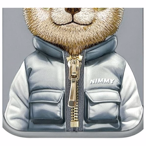 Nimmy Cool&Cute 2.0 Karhu Suojakuori iPhone 16:lle - harmaa