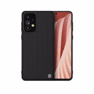 Nillkin Textured Case kestävä vahvistettu tapauksessa geelirunko ja nylon takaisin Samsung Galaxy A73 musta