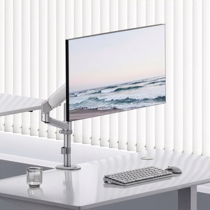 Ergo Office ER-691 W – kaasujousellinen näytönvarsi 17–32 tuuman näytölle, 1–10 kg, VESA enintään 100×100, mattavalkoinen