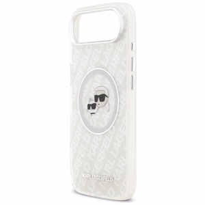 Karl Lagerfeld IML Glitter Karl&Choupette Heads Logo MagSafe Suojakuori iPhone Air:lle - Harmaa
