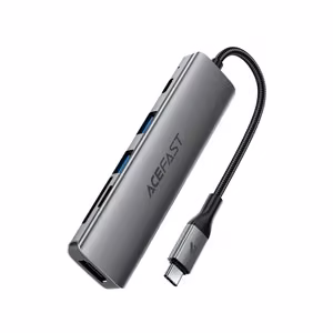 Acefast J18 USB Hub USB-C 6-in-1 HDMI 4K 60Hz PD90W Docking Station - Gray