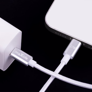 Maxlife MXUC-12 kaapeli USB-C - Lightning 2,0 m 27W - valkoinen