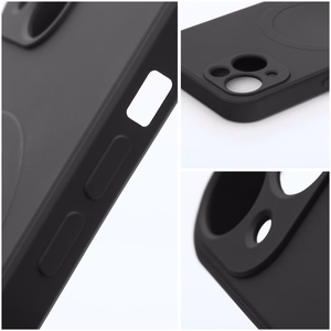 SILICONE MAG COVER puhelinkuori, yhteensopiva MagSafe-tekniikan kanssa, iPhone 12 musta