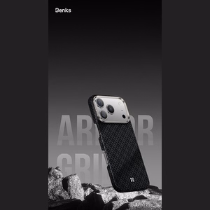 Musta Benks Magnetic Armor Air Armor Grid 600D kevlar- ja metallikehyksinen suojakuori (C.K.FL.AP.BK.0073) malleihin iPhone 18 Pro Max / iPhone 17 Pro Max