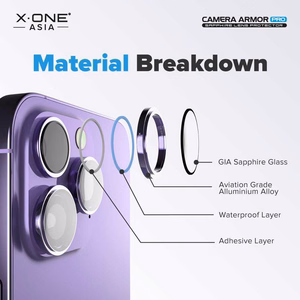 X-ONE Sapphire Camera Armor - for Samsung Galaxy S25 Ultra - silver