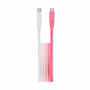 USB-C - USB-C -kaapeli 1,5 m 3A KGC-C-1.5320 valkoinen-pinkki liukuväri