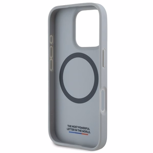BMW M Carbon Tricolor Line MagSafe Suojakuori iPhone 16 Pro:lle - harmaa