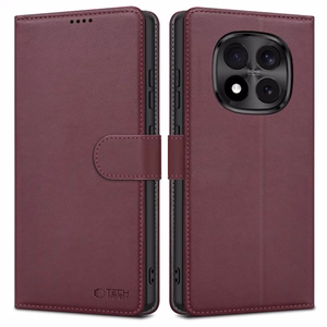 Tech-Protect Wallet Lompakkosuojakuori Xiaomi Redmi Note 15 Pro 5G:lle - Viininpunainen