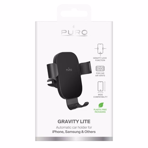 Puro Gravity auton ilmaventtiili painovoimapidike - Musta