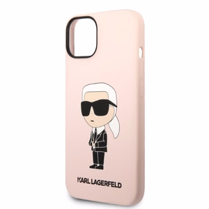Karl Lagerfeld KLHMP14MSNIKBCP iPhone 14 Plus 6.7" kovakuori vaaleanpunainen/vaaleanpunainen Silicone Ikonik MagSafe