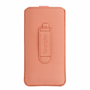 WONDER Deko Pouch Suojakuori (koko XXL) Samsung S25 Ultra/S24 Ultra/M35/M23/A16 5G/Xiaomi Redmi 14C:lle persikka
