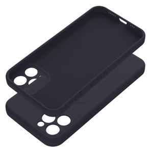 Silikoninen Mag Cover iPhone 12 PRO:lle yhteensopiva MagSafen kanssa musta