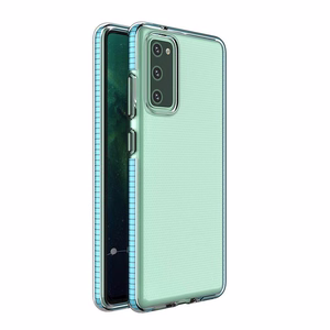 Spring Case kirkas TPU geeli suojakuori värikäs kehys Samsung Galaxy A72 4G vaaleansininen vaaleansininen