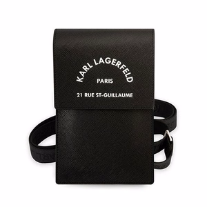 KARL LAGERFELD yleiskäyttöinen laukku mobiililaitteelle KLWBSARSGK (Embossed RSG) musta