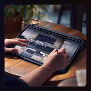 Nillkin Bumper Nahkainen Case Pro Suojakuori Samsung Galaxy Tab S9+:lle - musta