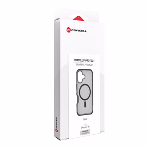Case for iPhone 16 Forcell F-Protect BumperX Premium compatible with MagSafe black