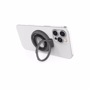 STM MagLoop 3-in-1 MagSafe-lisävaruste iPhonelle: sormilenkki, jalusta ja pullonavaaja, harmaa