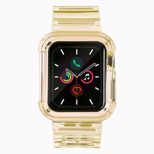 Silicone Band Strap Bracelet Case Strap Light Set for Apple Watch 40mm - Yellow