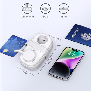 Orico AP3 20W GaN 5in1 jatkojohto 2x AC + 2x USB-A + 1x USB-C - valkoinen