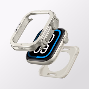 AmazingThing Titan Pro Metallisuojakuori Apple Watch 11 46mm Alumiini - Titaani