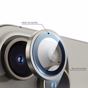 Tempered glass Tel Protect Titanium Lens 99% AR on camera for Iphone 16 Pro/16 Pro Max titanium (lens 3 pcs)