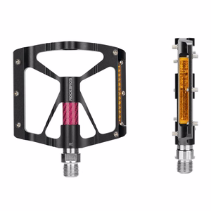 Rockbros K307PT alumiiniset alustapolkimet heijastimilla – mustat