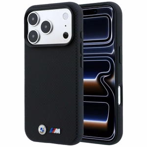 BMW M Quadrille Kevlar metallilogollinen MagSafe-suojakuori iPhone 17 Pro Max / 18 Pro Max -malleille, musta