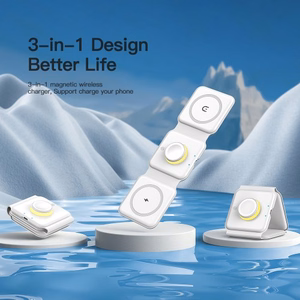 Wireless Charger Essager "Nuo 3in1" White 15W (iPhone / Apple Watch / Airpods / Night Lamp)
